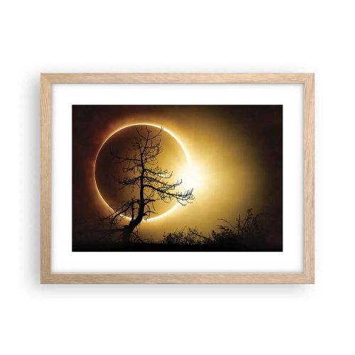 Poster in einem Rahmen aus heller Eiche - Totale Finsternis - 40x30 cm