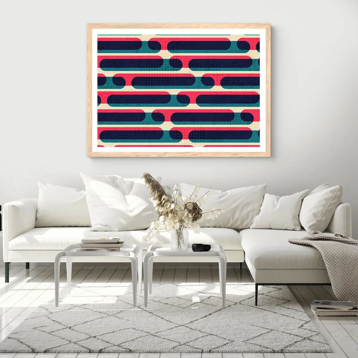 Poster in einem Rahmen aus heller Eiche - In die Tiefe und vorwärts - 91x61 cm
