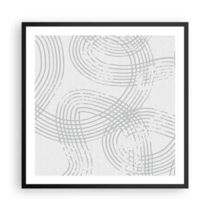 Poster in einem schwarzem Rahmen - Es gibt keinen einfachen Weg - 60x60 cm