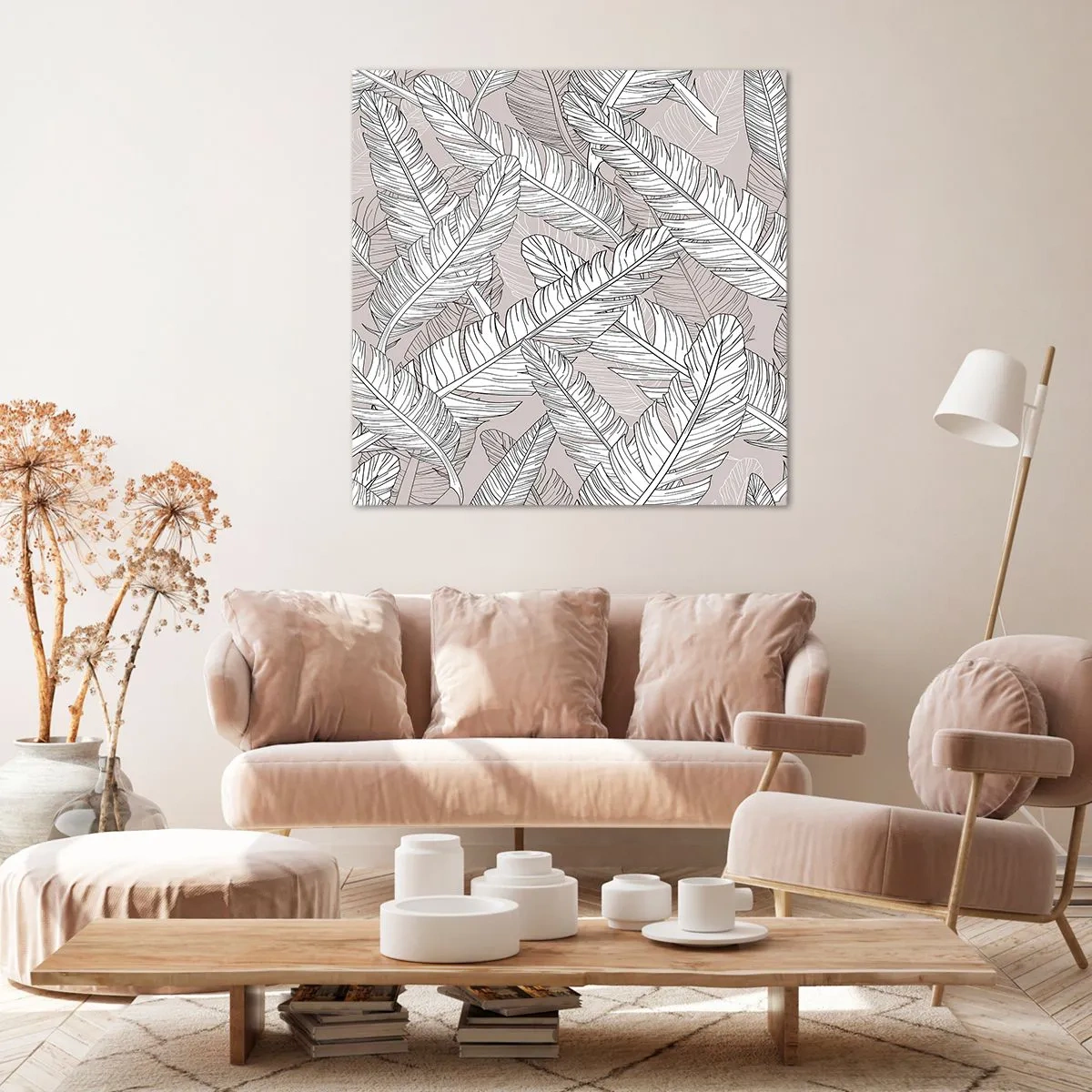 Bild auf Leinwand - Leinwandbild - Ein Federwirbel - 60x60 cm