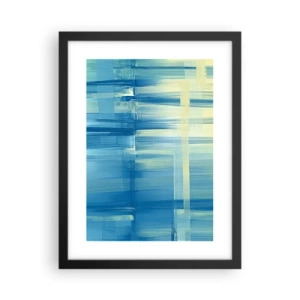 Poster in einem schwarzem Rahmen - Komposition in Türkis - 30x40 cm