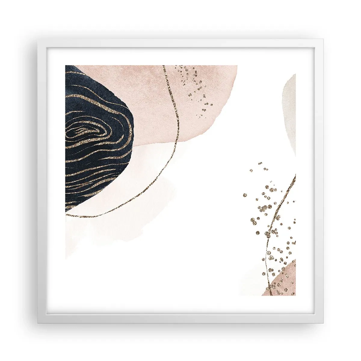 Poster in einem weißen Rahmen - Alles fließt - 50x50 cm