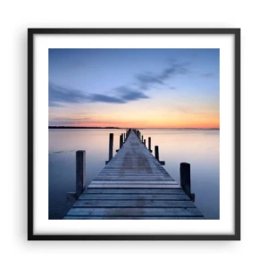 Poster in einem schwarzem Rahmen - Die Ruhe einer heiteren Dämmerung - 50x50 cm