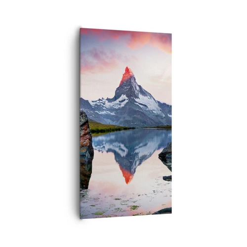 Bild auf Leinwand - Leinwandbild - Das Herz der Berge ist heiß - 65x120 cm