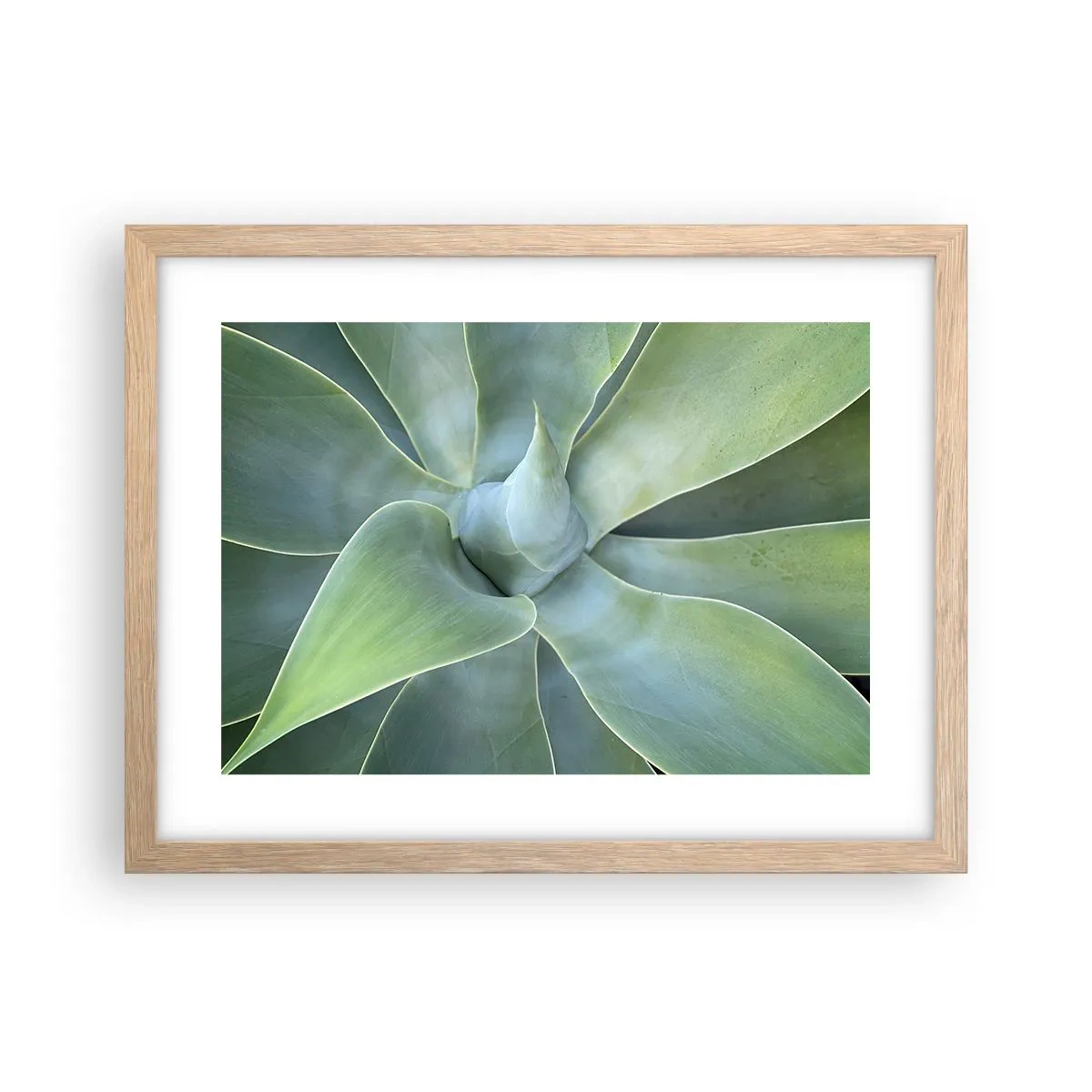 Poster in einem Rahmen aus heller Eiche - Geburt des Grüns - 40x30 cm