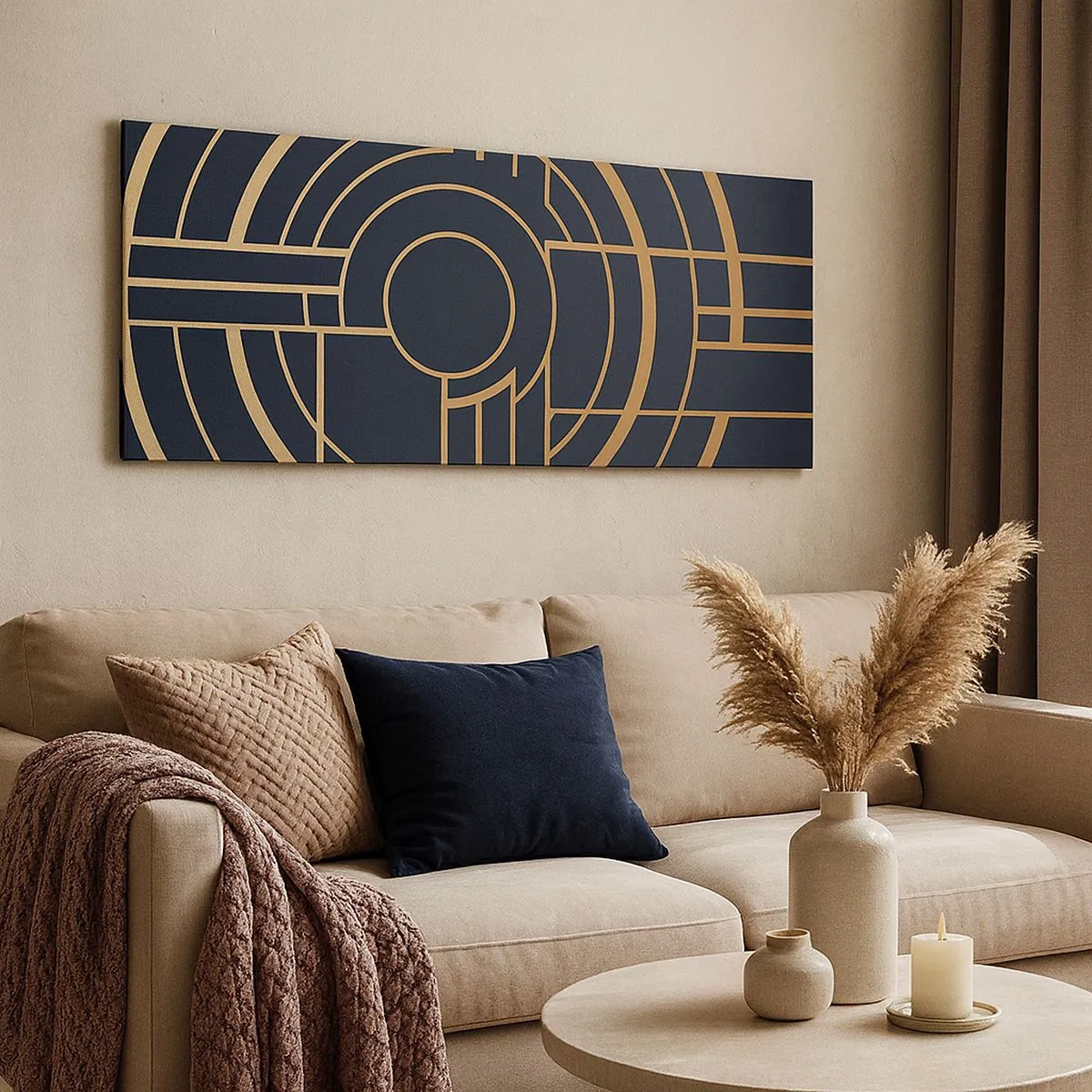 Bild auf Leinwand - Leinwandbild - Wendungen der Dinge - 100x40 cm