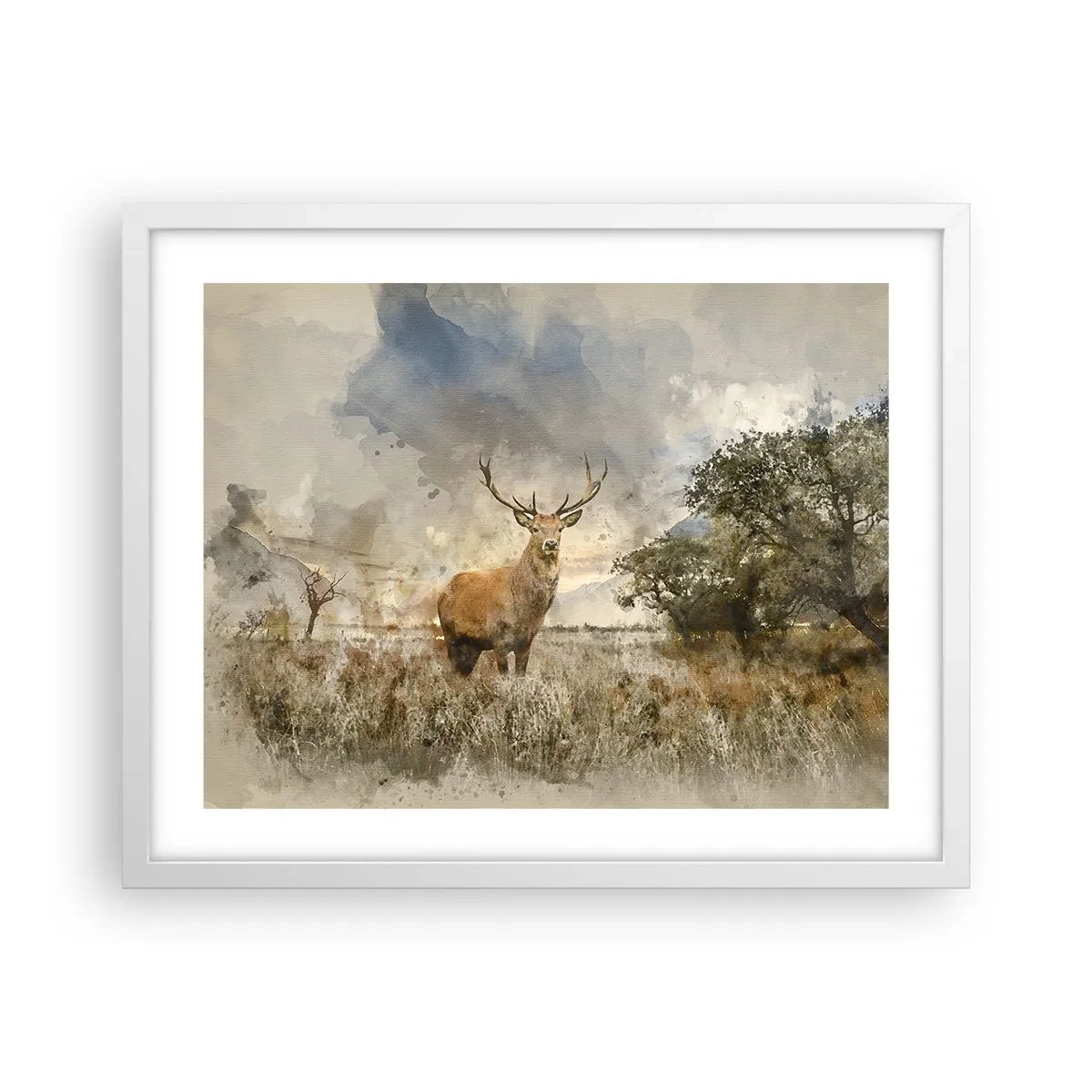 Poster in einem weißen Rahmen - Würde – Stärke – Würde - 50x40 cm