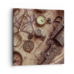 Bild auf Leinwand - Leinwandbild - Das Abenteuer ruft - 40x40 cm