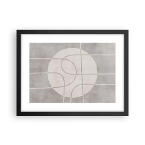 Poster in einem schwarzem Rahmen - Kreisförmig und geradeaus - 40x30 cm