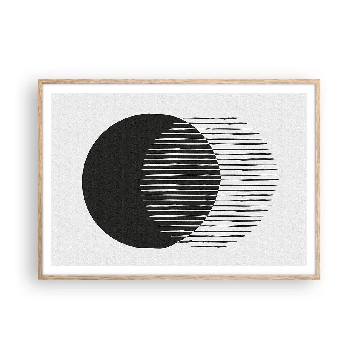 Poster in einem Rahmen aus heller Eiche - Sein Alter Ego - 100x70 cm