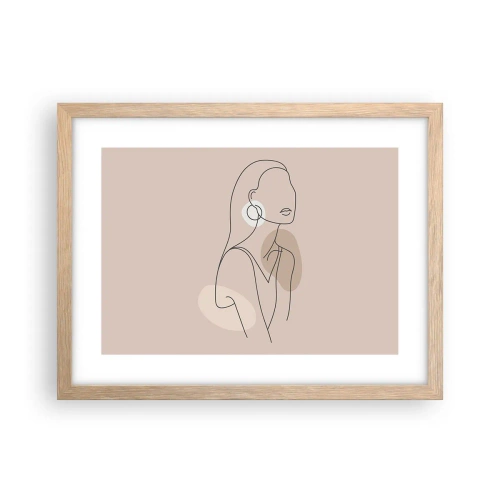 Poster in einem Rahmen aus heller Eiche - Mädchenhafte Ikone - 40x30 cm