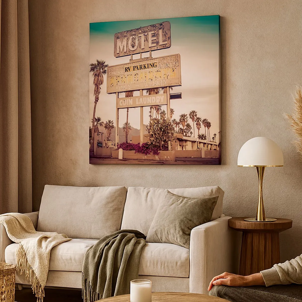 Bild auf Leinwand - Leinwandbild - Hier ist die Zeit stehen geblieben - 30x30 cm