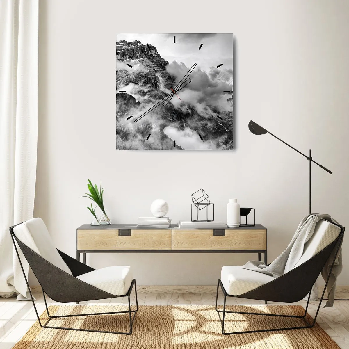 Wanduhr - Glasuhr - Schön und grausam - 30x30 cm