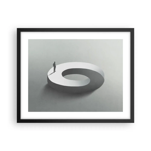 Poster in einem schwarzem Rahmen - Und wie soll man davon klug werden - 50x40 cm