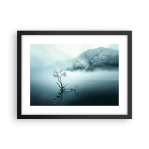 Poster in einem schwarzem Rahmen - Aus Wasser und Nebel - 40x30 cm