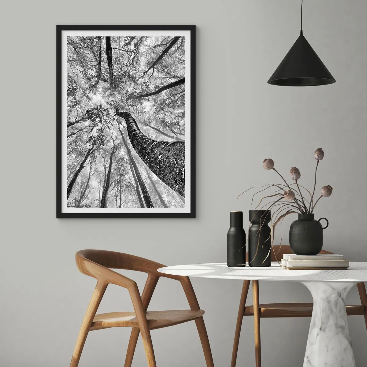 Poster in einem schwarzem Rahmen - Rennen zum Licht - 61x91 cm