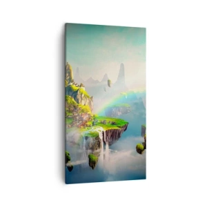 Bild auf Leinwand - Leinwandbild - Mitten am Himmel - glückliche Inseln - 45x80 cm