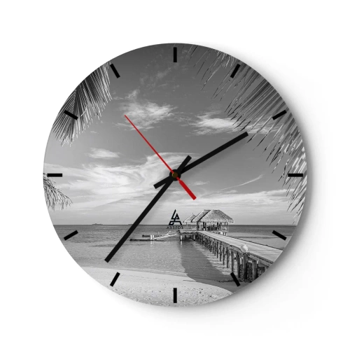 Wanduhr - Glasuhr - Erinnerung oder Traum? - 40x40 cm