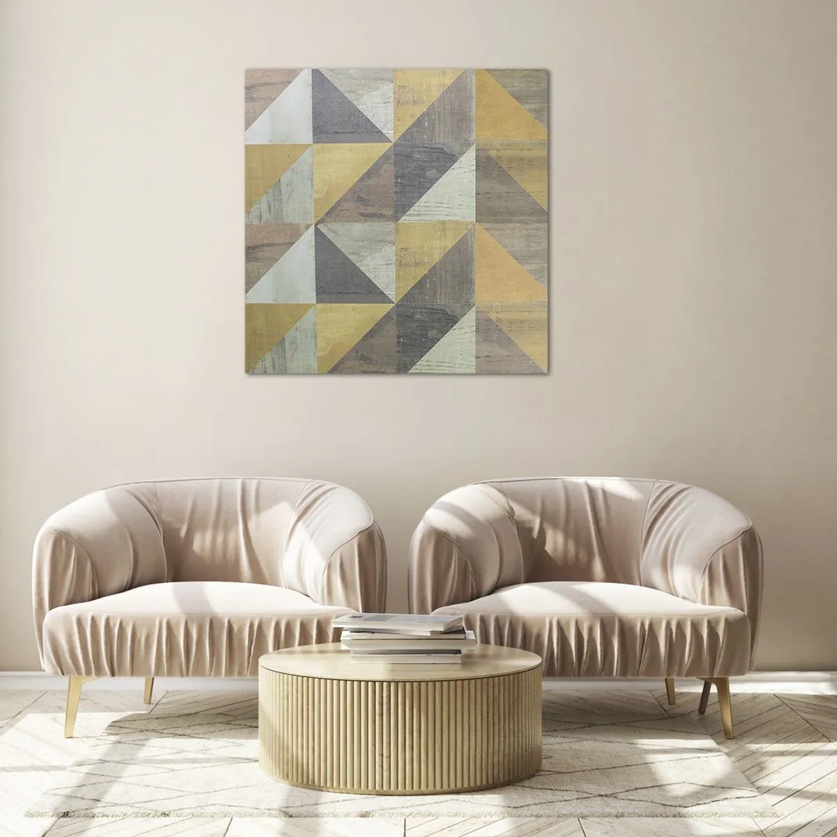 Glasbild - Bild auf glas - Am Winkel des Dreiecks - 60x60 cm