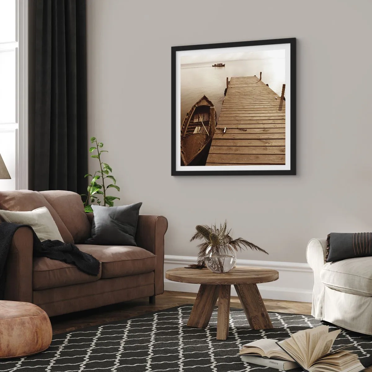 Poster in einem schwarzem Rahmen - Großer Frieden - 30x30 cm