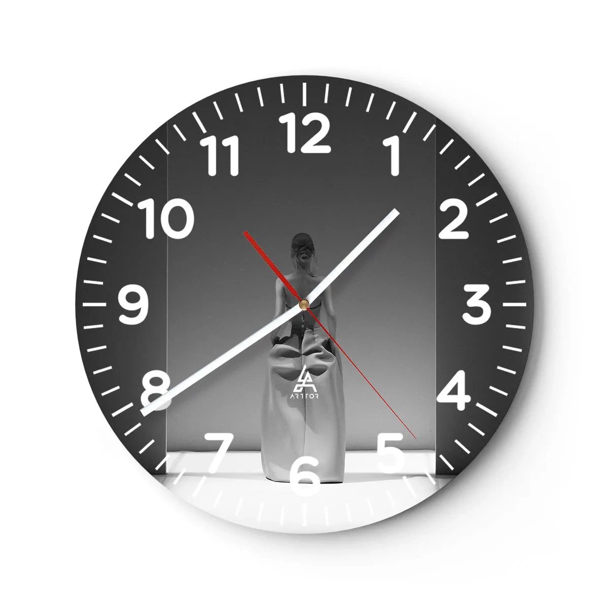 Wanduhr - Glasuhr - Raffinierte Einfachheit - 30x30 cm