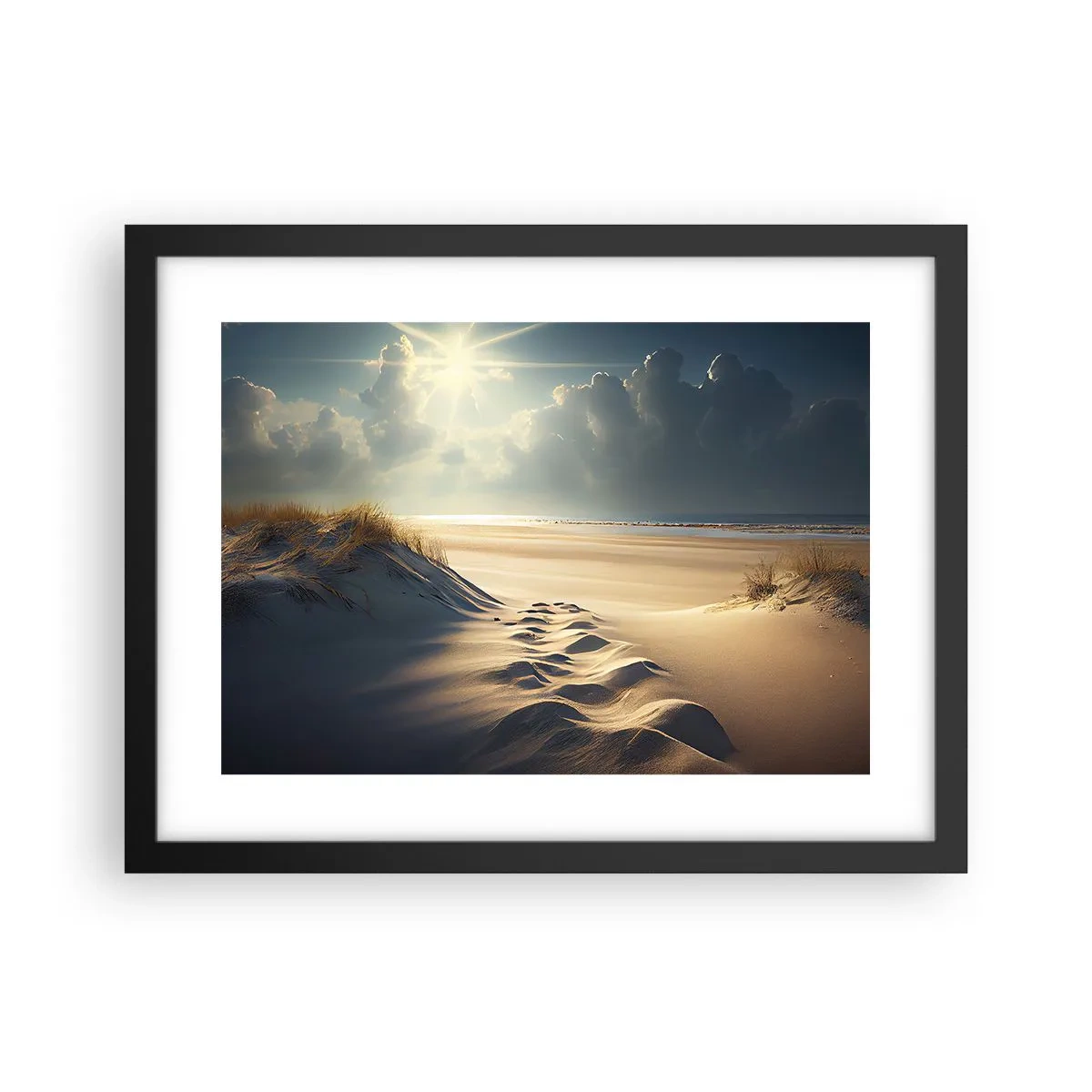 Poster in einem schwarzem Rahmen - Beruhigende Landschaft - 40x30 cm