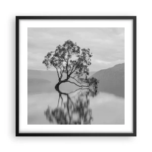 Poster in einem schwarzem Rahmen - Es gibt so ein Land - 50x50 cm