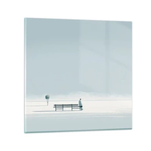 Glasbild - Bild auf glas - Ja, ich warte. - 30x30 cm