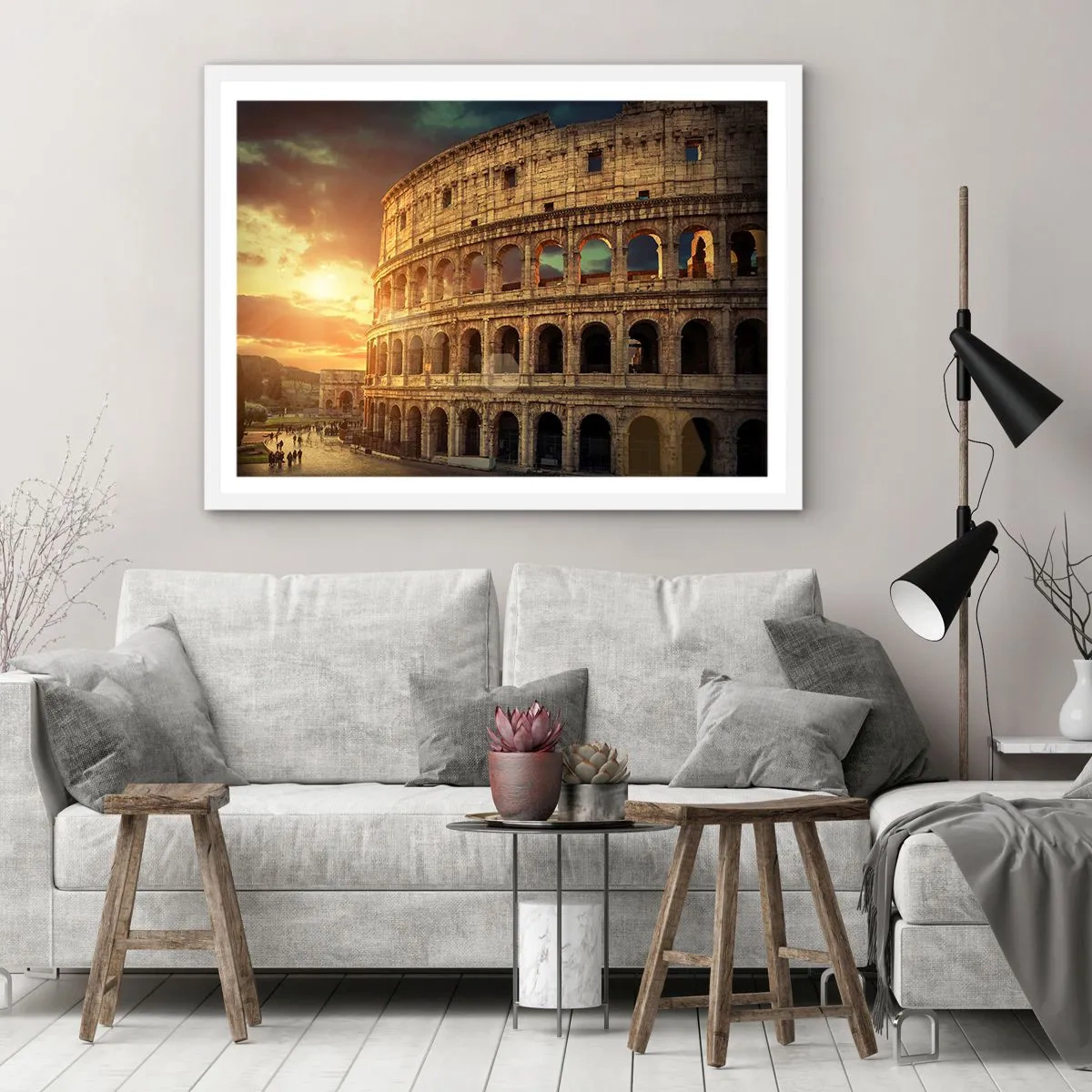 Poster in einem weißen Rahmen - Ein kolossaler Eindruck - 100x70 cm