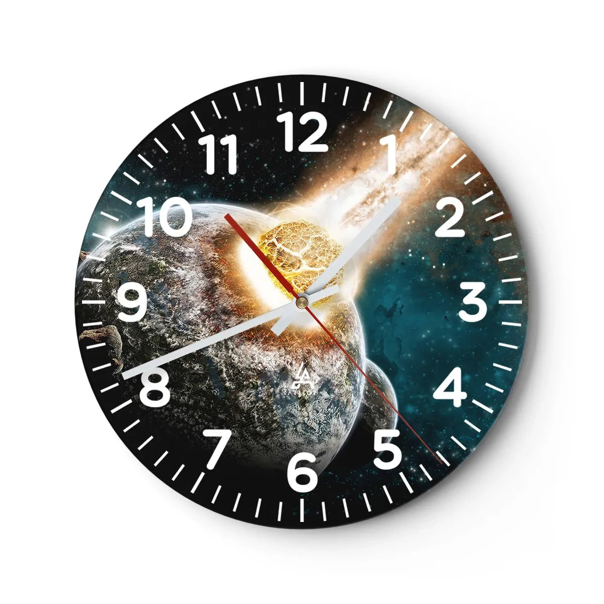 Wanduhr - Glasuhr - Holocaust oder Geburt? - 30x30 cm