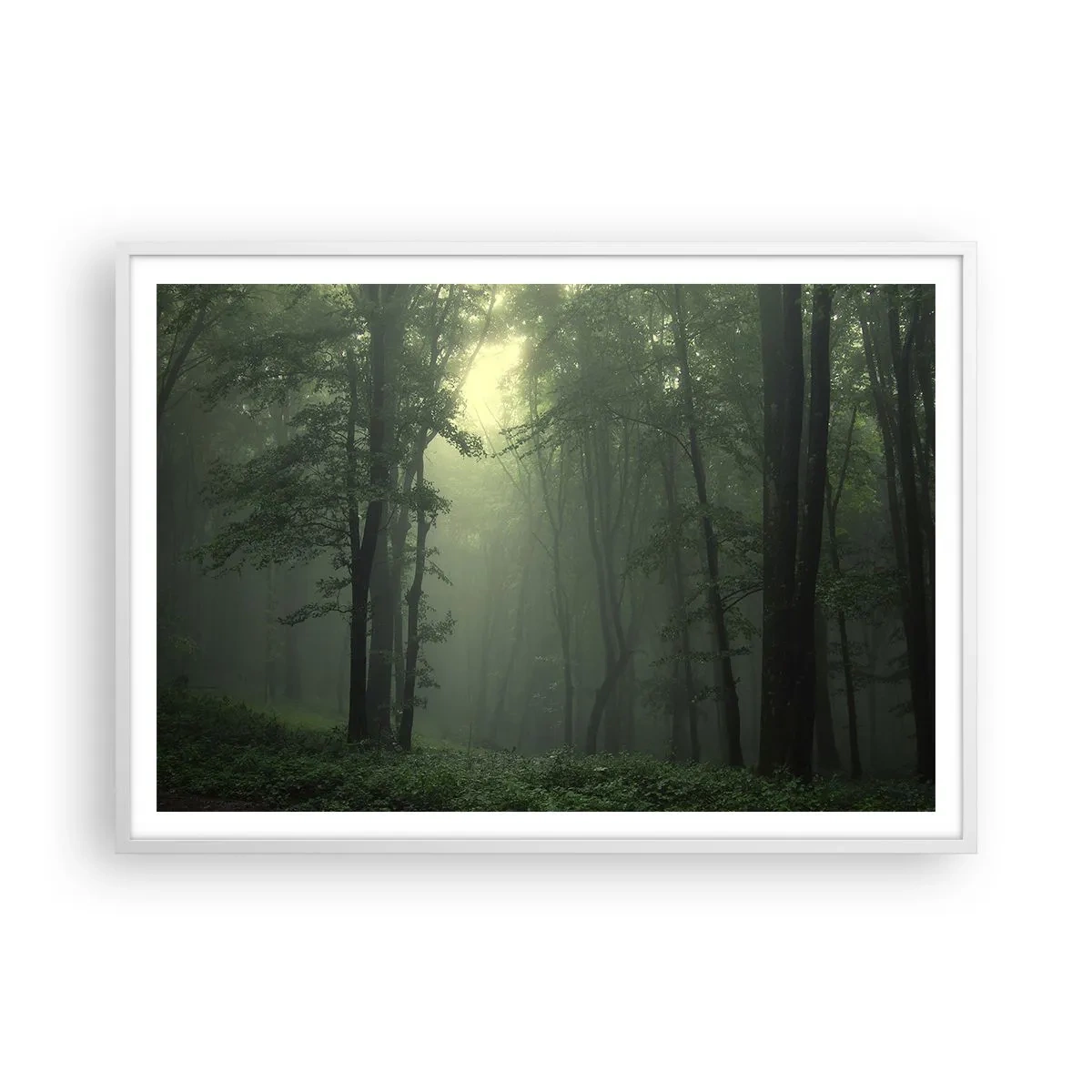 Poster in einem weißen Rahmen - Bevor er aufwacht - 100x70 cm