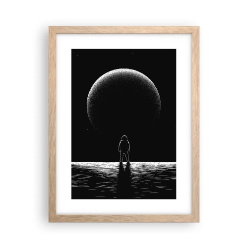 Poster in einem Rahmen aus heller Eiche - Angesicht zu Angesicht - 30x40 cm