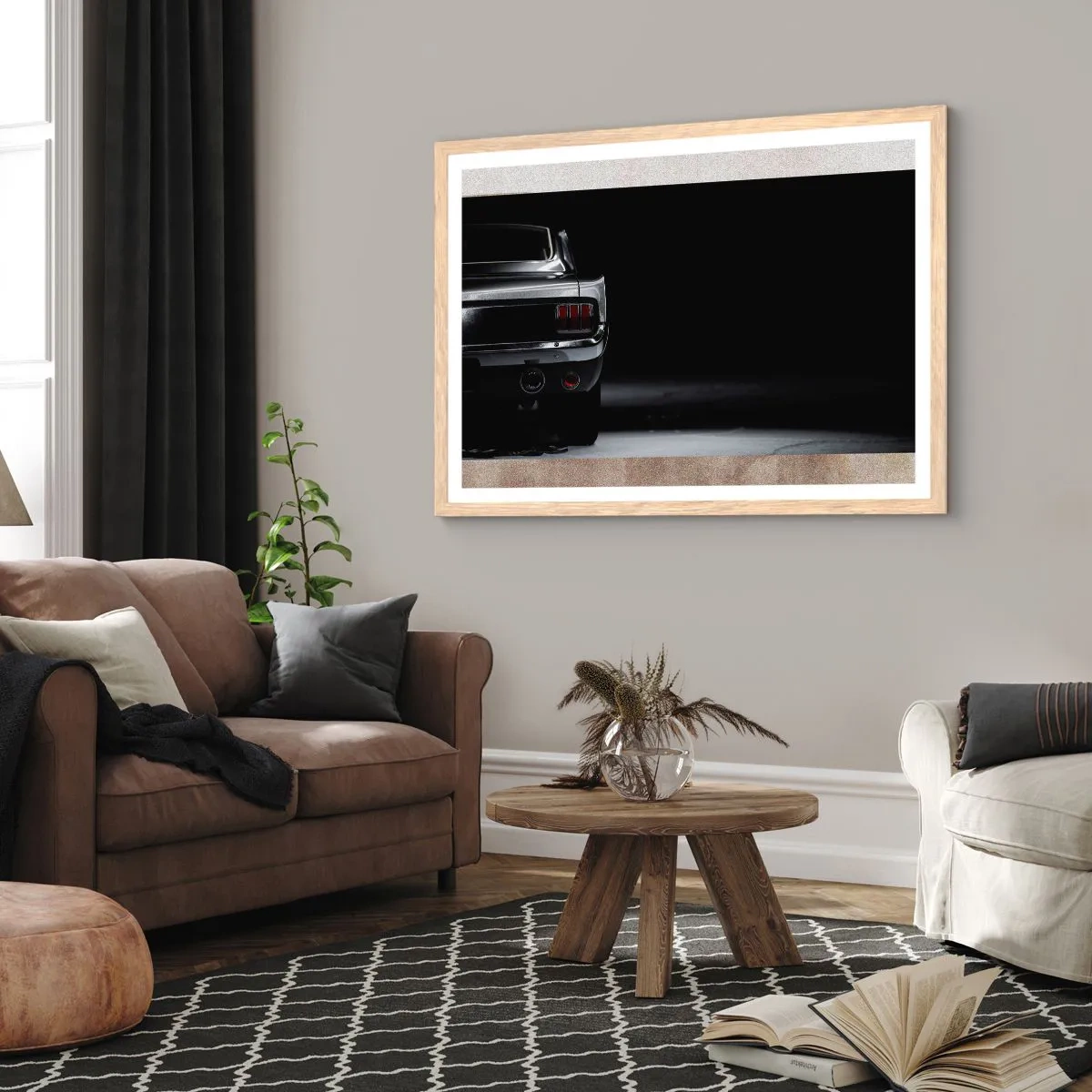 Poster in einem Rahmen aus heller Eiche - Charme des Klassikers - 70x50 cm