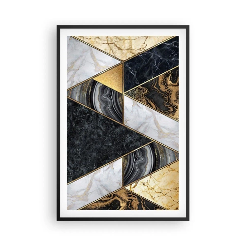 Poster in einem schwarzem Rahmen - Stein um Stein - 61x91 cm