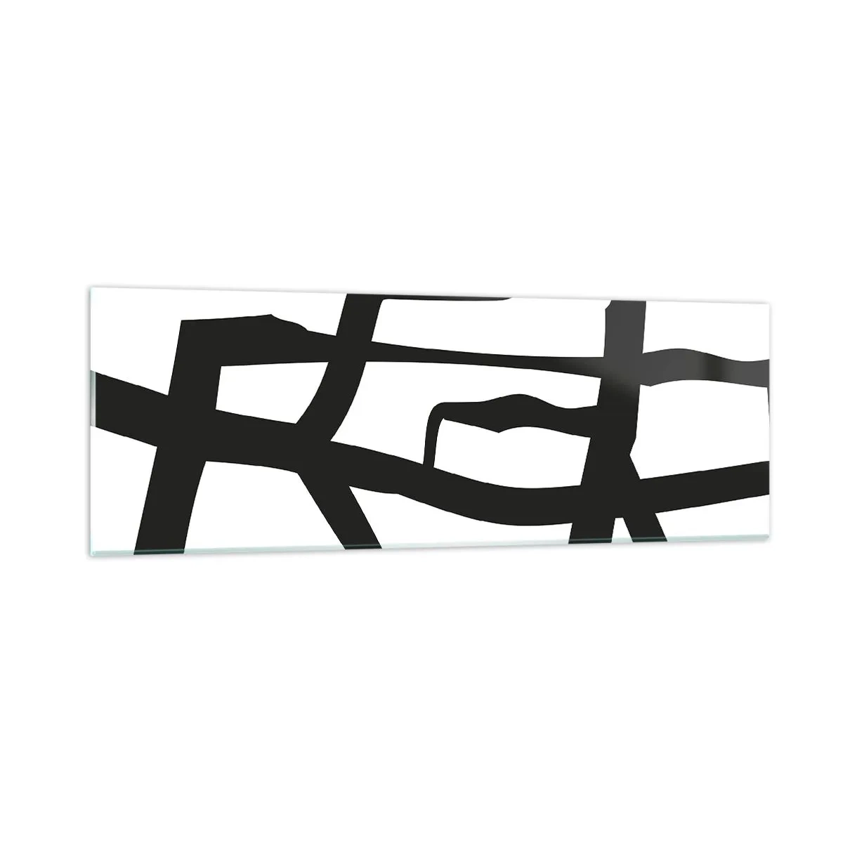 Glasbild - Bild auf glas - Schwarz-Weiß-Design - 90x30 cm