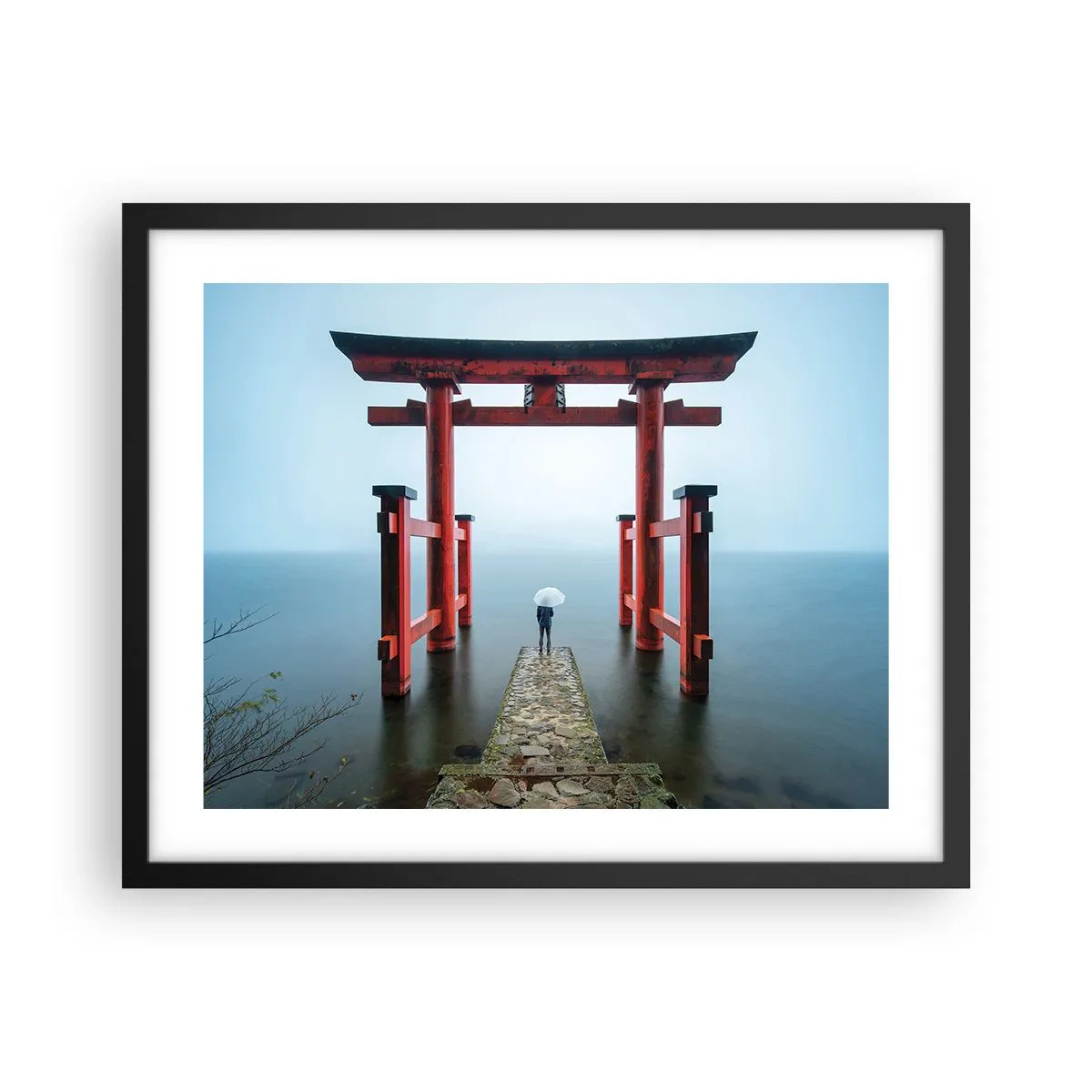 Poster in einem schwarzem Rahmen - Japanische Träumerei - 50x40 cm