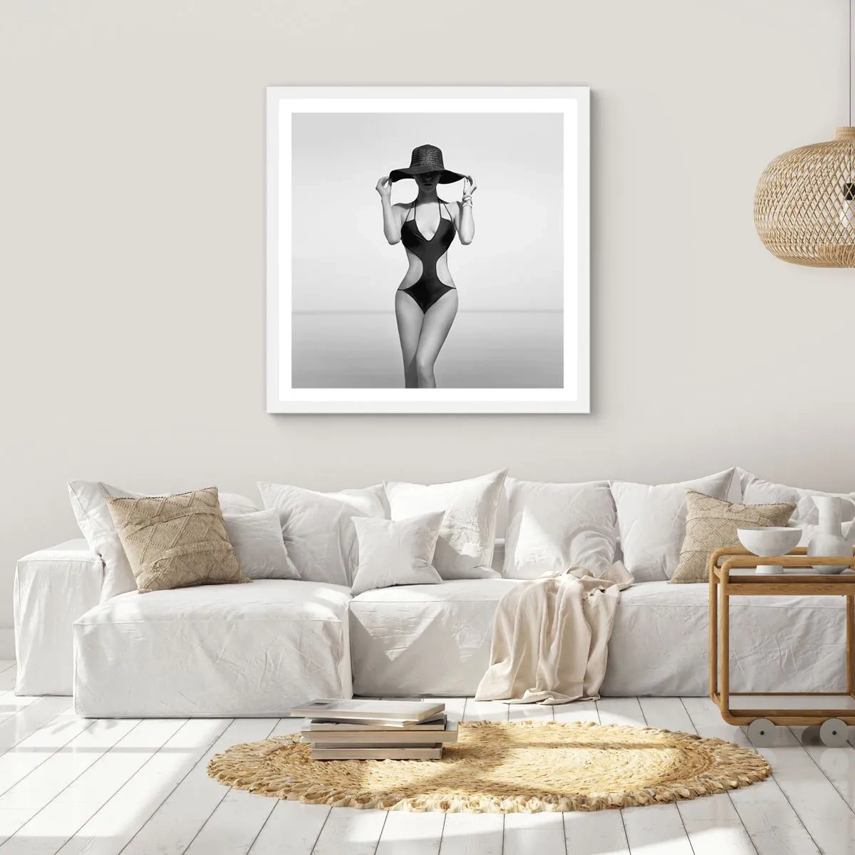 Poster in einem weißen Rahmen - Mein Name ist: Eleganz - 30x30 cm