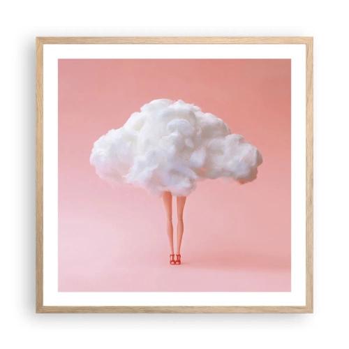 Poster in einem Rahmen aus heller Eiche - Süßes Versprechen - 60x60 cm