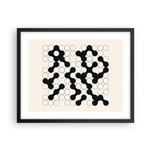 Poster in einem schwarzem Rahmen - Chinesisches Spiel – Variation - 50x40 cm