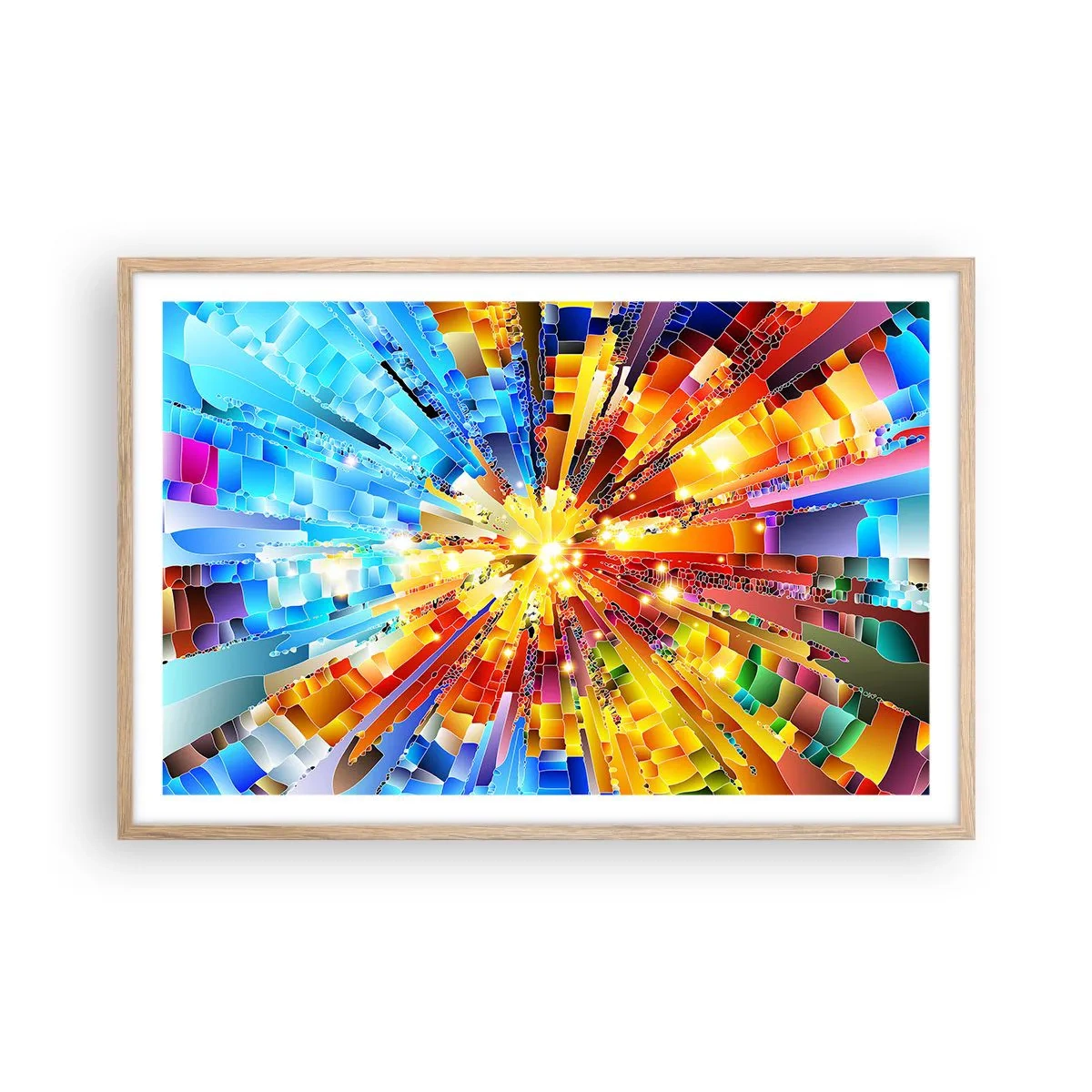 Poster in einem Rahmen aus heller Eiche - In Medienauflösung - 91x61 cm