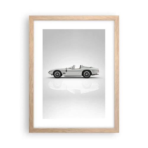 Poster in einem Rahmen aus heller Eiche - Spaß versprochen - 30x40 cm