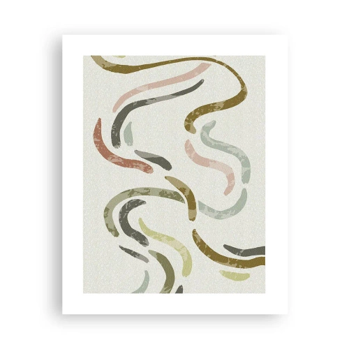 Poster - Fröhlicher Tanz der Abstraktion - 40x50 cm