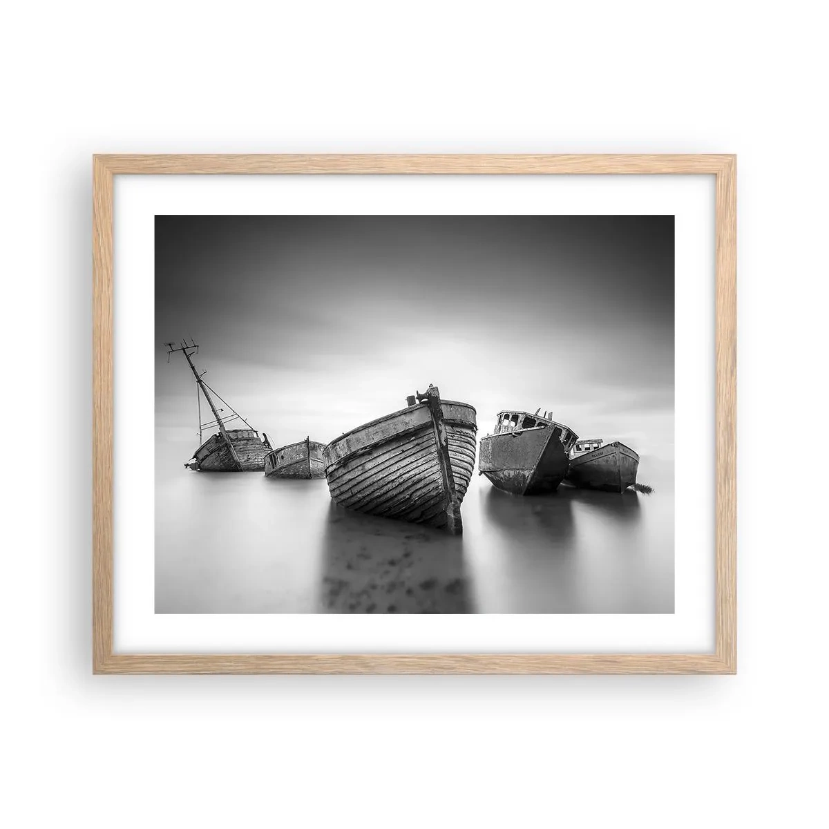 Poster in einem Rahmen aus heller Eiche - Nur Erinnerungen ... - 50x40 cm