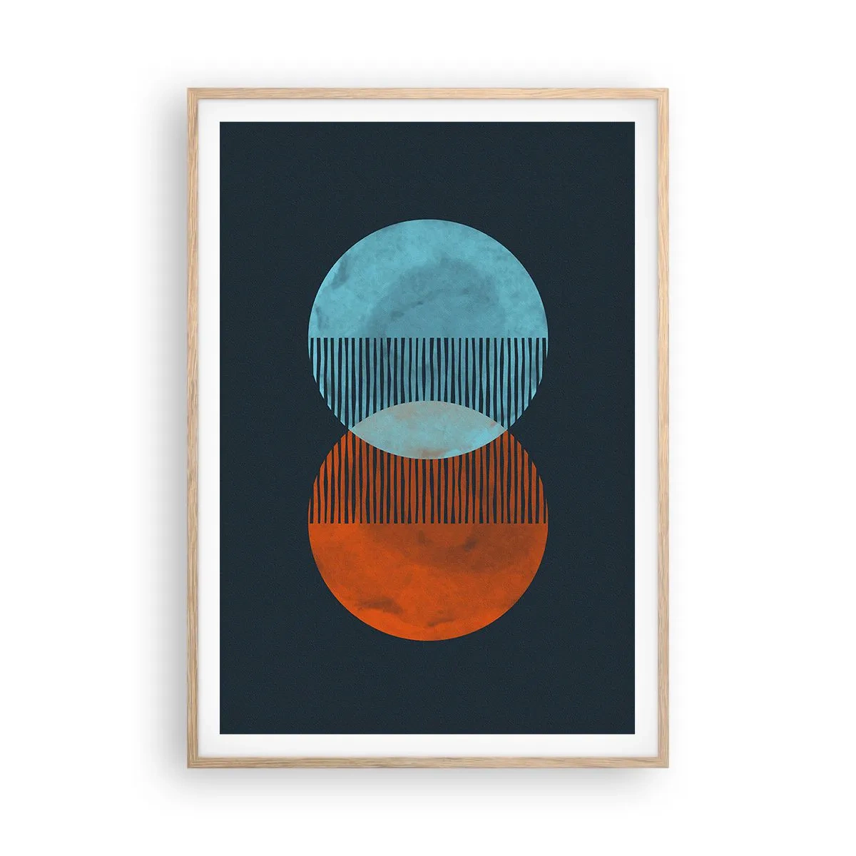 Poster in einem Rahmen aus heller Eiche - Astronomische Fantasie - 70x100 cm