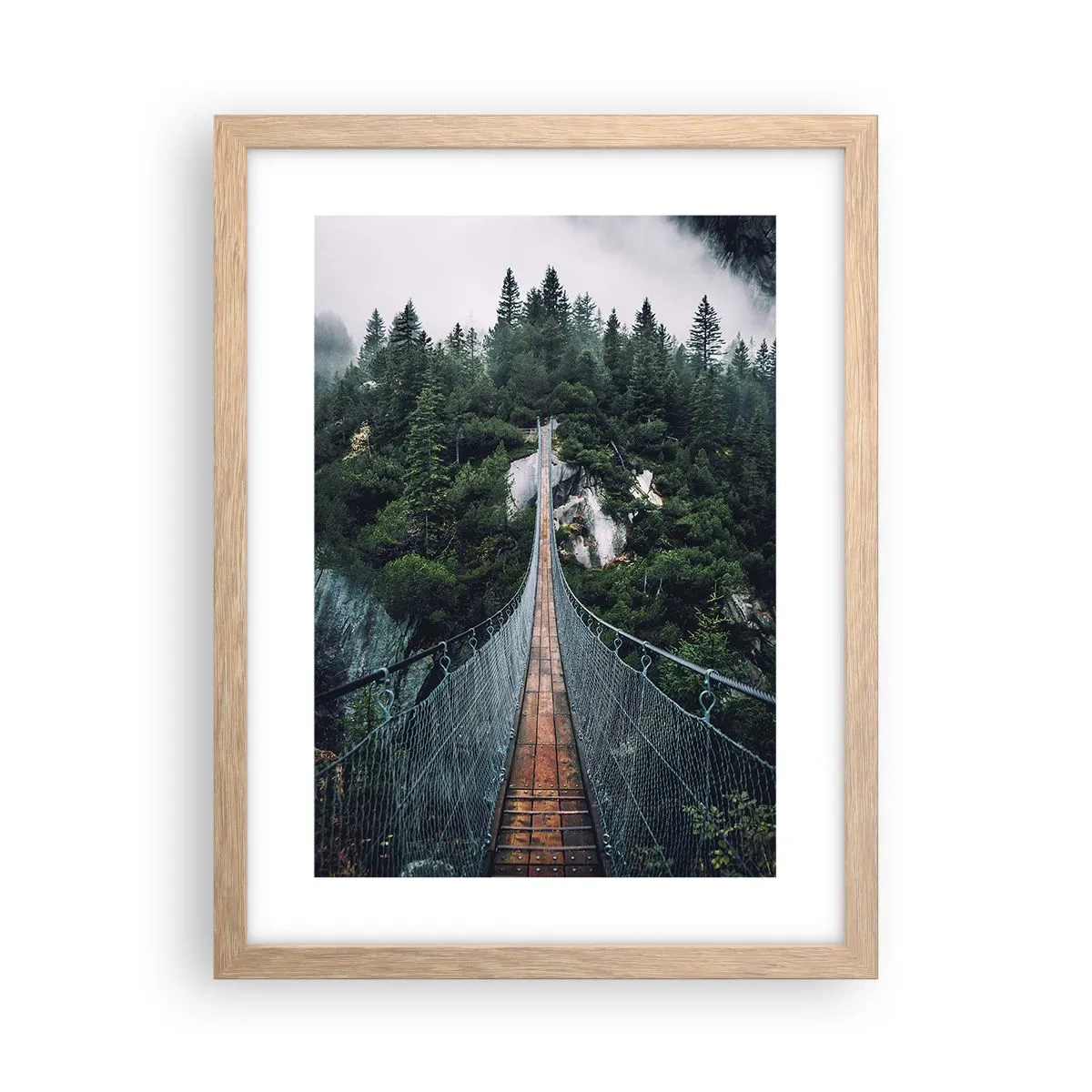Poster in einem Rahmen aus heller Eiche - Nur für Überflieger - 30x40 cm