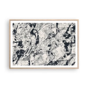 Poster in einem Rahmen aus heller Eiche - Durchdringung der Gegensätze - 100x70 cm