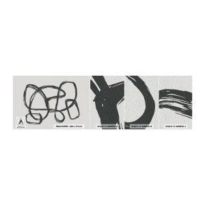 Fototapeten Muster Selbstklebend Deluxe Sticker - Schleifenabstraktion - Boho, Stück, Minimalistisch - 100x30 cm