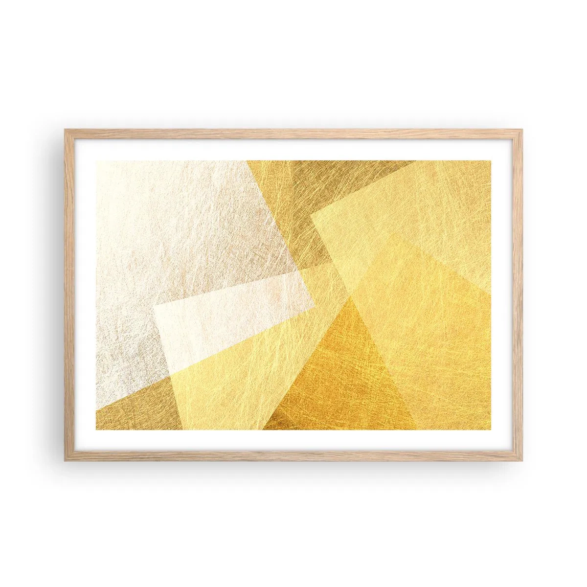 Poster in einem Rahmen aus heller Eiche - Geometriewetter - 70x50 cm
