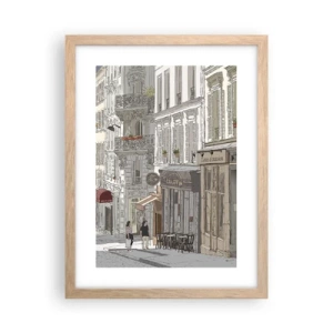 Poster in einem Rahmen aus heller Eiche - Stadtfreuden - 30x40 cm