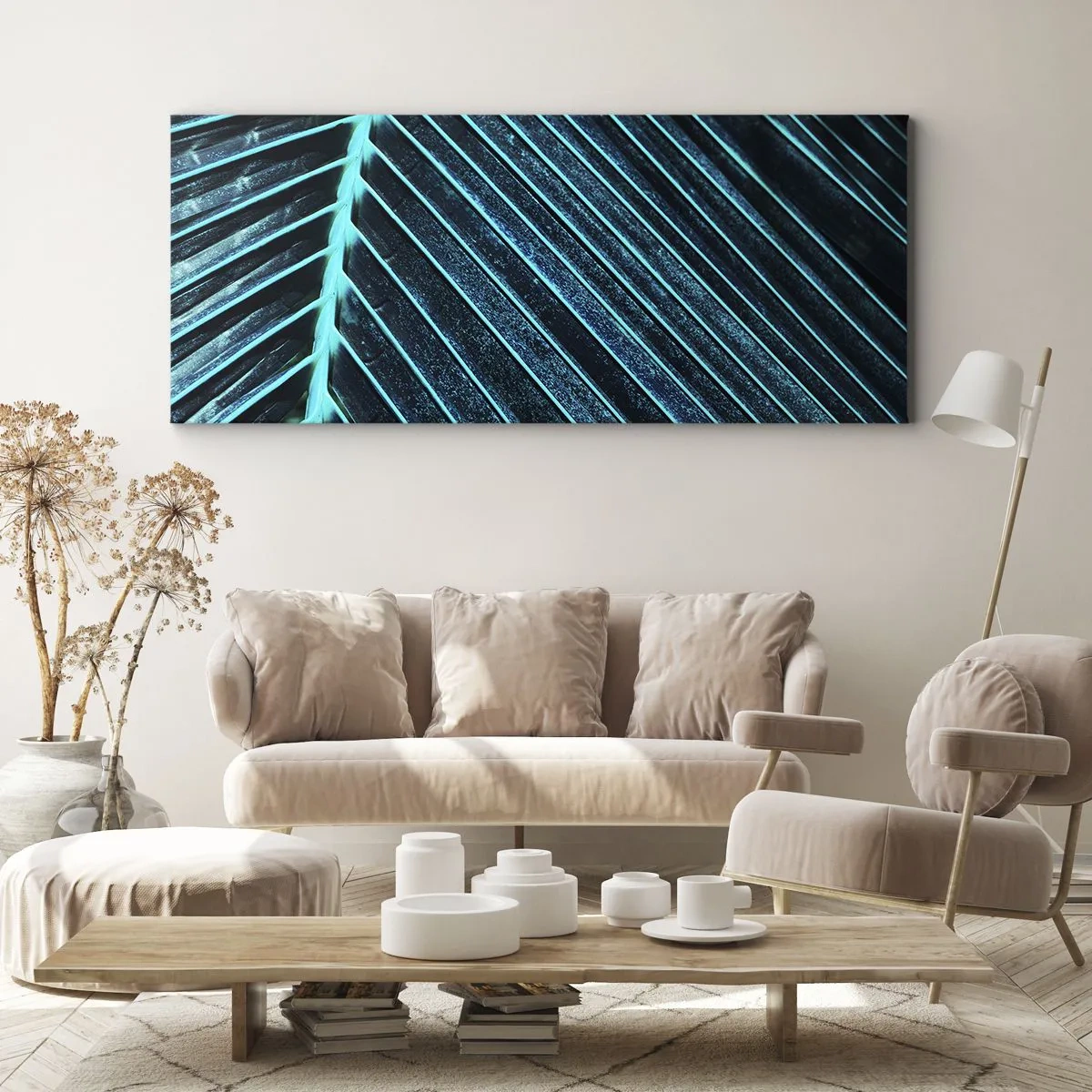 Bild auf Leinwand - Leinwandbild - Grüne Textur - 100x40 cm